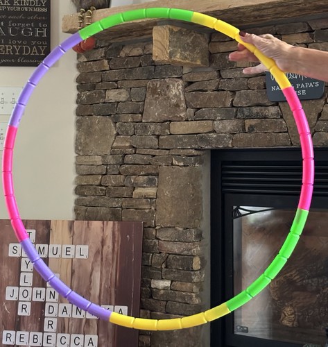 Rainbow color plastic hula - rainbow,